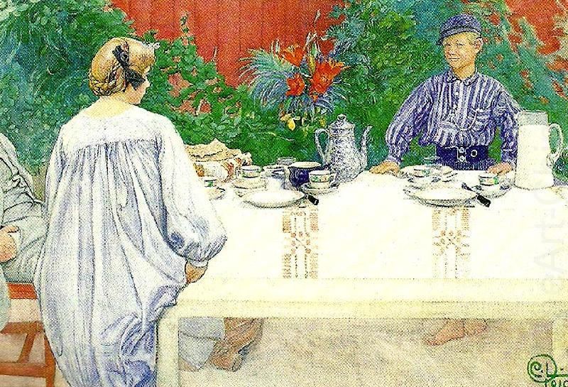 Carl Larsson vid frukostbordet china oil painting image